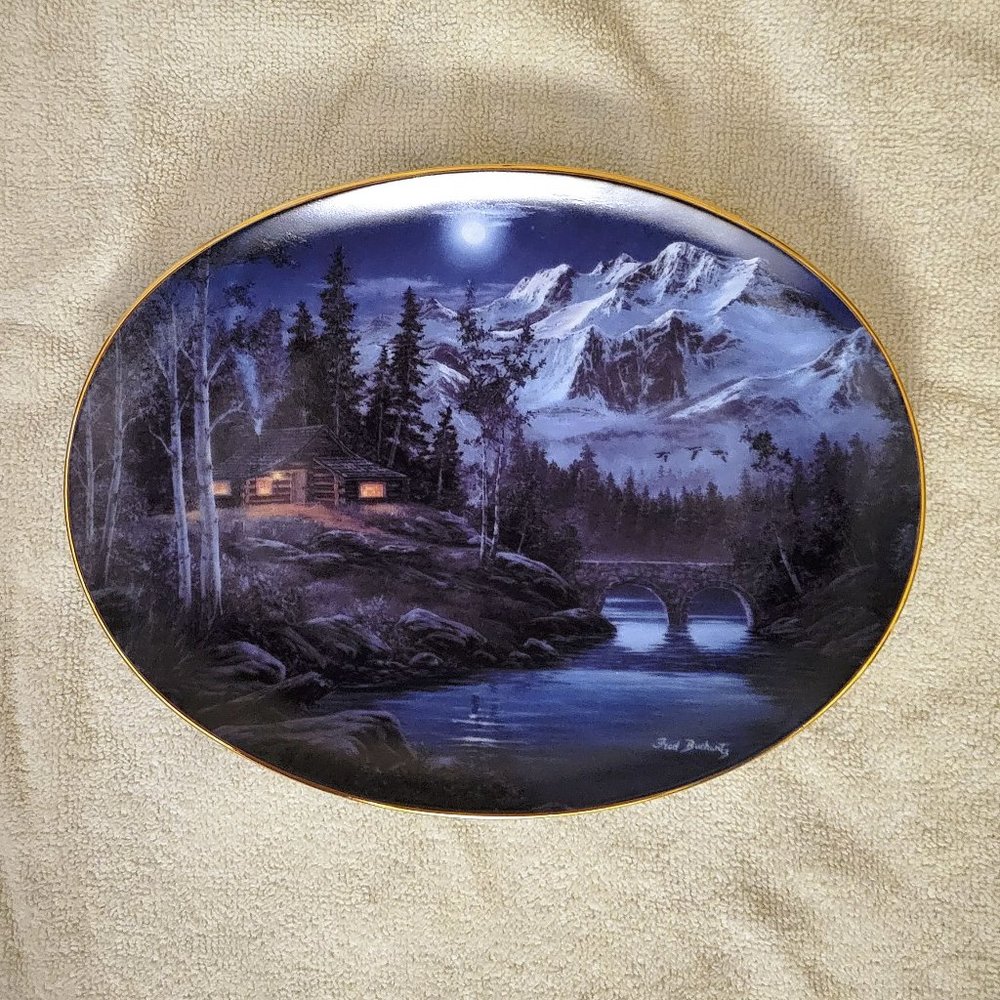 FRED BUCHWITZ Limited Edition "TRANQUILITY IN THE TWILIGHT" Fine Porcelain Plate